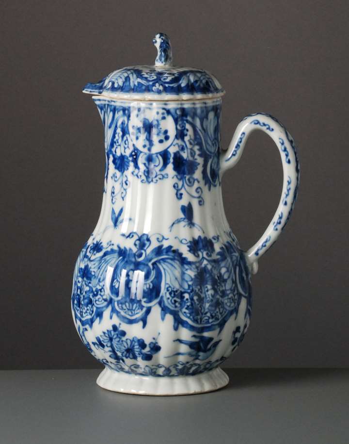 Blue & White Ewer with Cover
